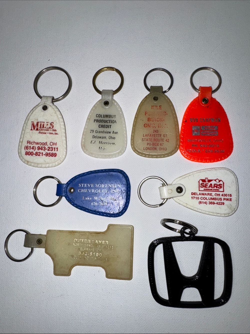 Vintage Lot - Keychains Car Automotive Dealership Set of 8